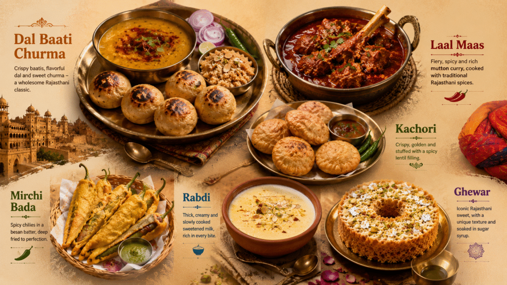 Authentic Rajasthani food in Udaipur near Lake Pichola